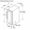 Vinoteca BOSH Integrable Puerta Cristal  82x30cm