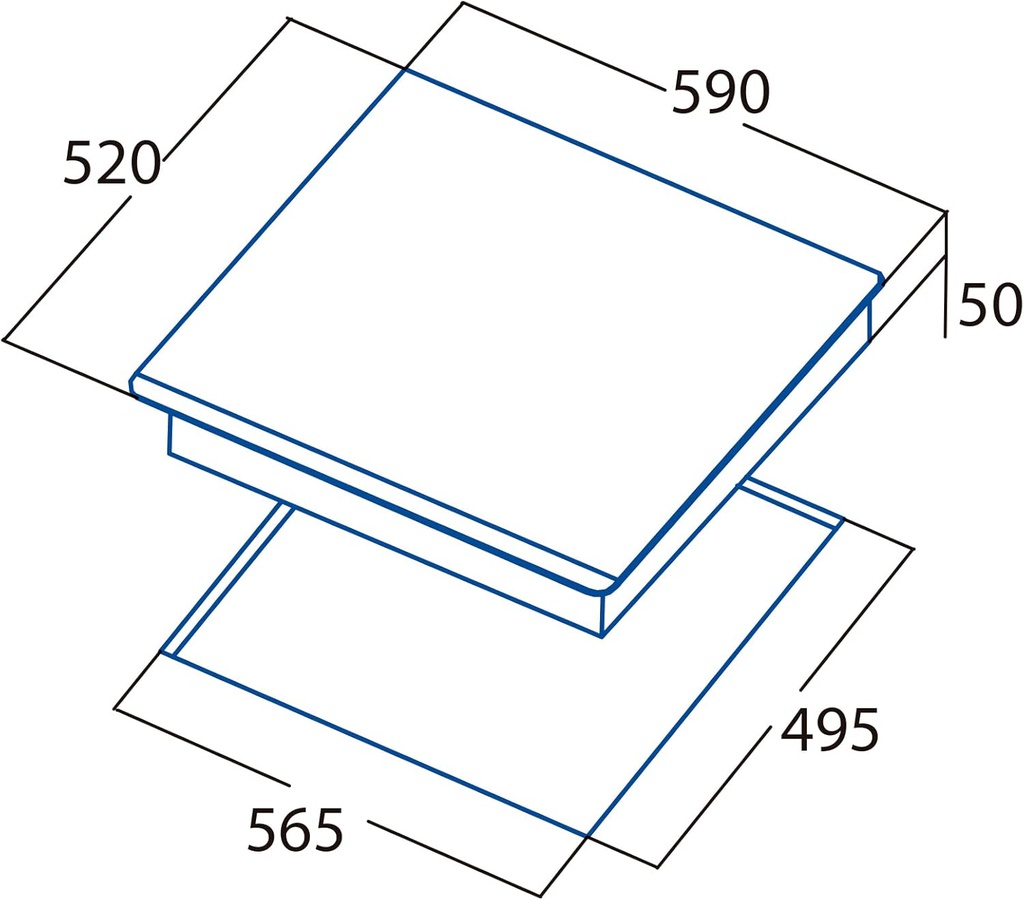 Placa De Inducción CATA Giga 600 WH con 2 Zonas Dobles Modulares, 2100 W, Vidrio, Color blanco
