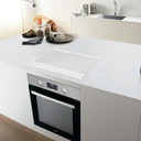 Placa De Inducción CATA Giga 600 WH con 2 Zonas Dobles Modulares, 2100 W, Vidrio, Color blanco