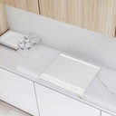 Placa De Inducción CATA Giga 600 WH con 2 Zonas Dobles Modulares, 2100 W, Vidrio, Color blanco
