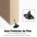 Herraje 200cm Puerta Granero de Madera Corredera  Kit de Accesorios Guía de Riel con Tornillos Acero al Carbono Negro Mate