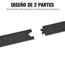 Herraje 200cm Puerta Granero de Madera Corredera  Kit de Accesorios Guía de Riel con Tornillos Acero al Carbono Negro Mate