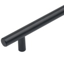 Tirador Redondo Acero Macizo Negro D128mm - L192mm