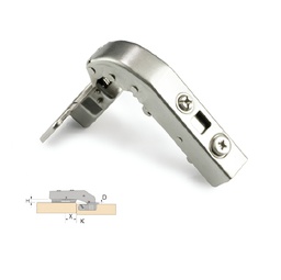 [64220] Bisagra Clip Cam 90º ø35mm Falso Rincón con piston + Base