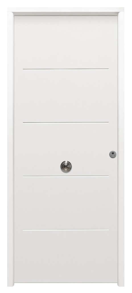 Puertas de entrada SAGA-100 1105 90x210cm Blanco RAL9003 3P/2C IZDA
