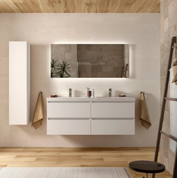 Mueble de Baño 140cm Blanco mate